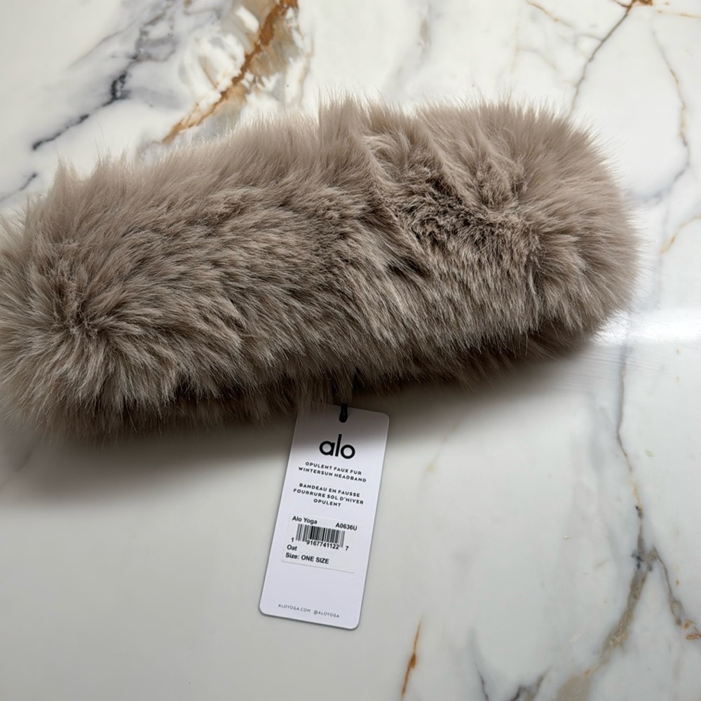 Alo opulent faux fur wintersun headband